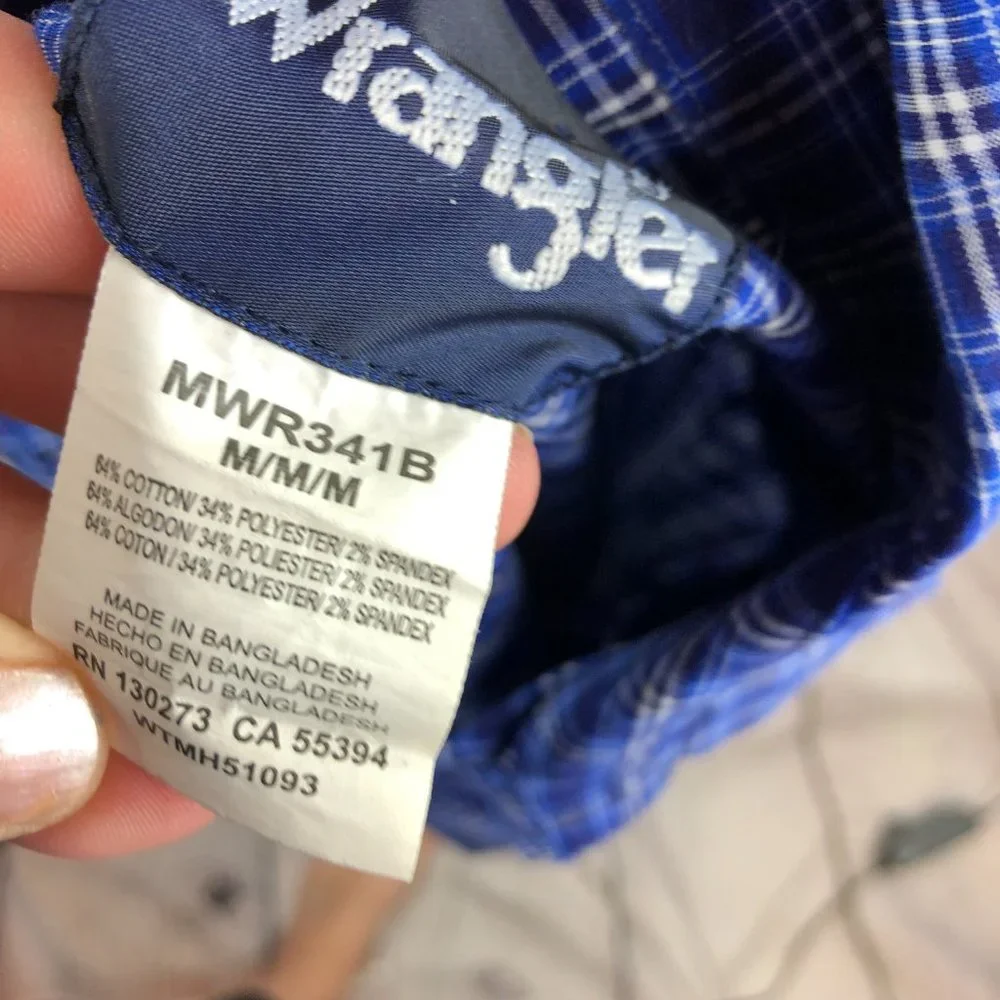 SOLD Men's wrangler pearl snap western shirt sz medium - Picture 5 of 5